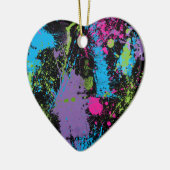 Verf Splater Keramisch Ornament (Links)