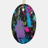 Verf Splater Keramisch Ornament (Links)