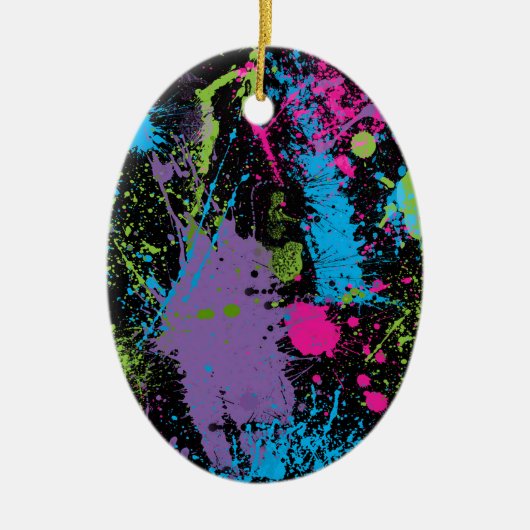 Verf Splater Keramisch Ornament (Voorkant)