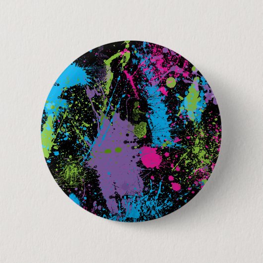 Verf Splater Ronde Button 5,7 Cm (Voorkant)
