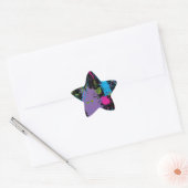 Verf Splater Ster Sticker (Envelop)