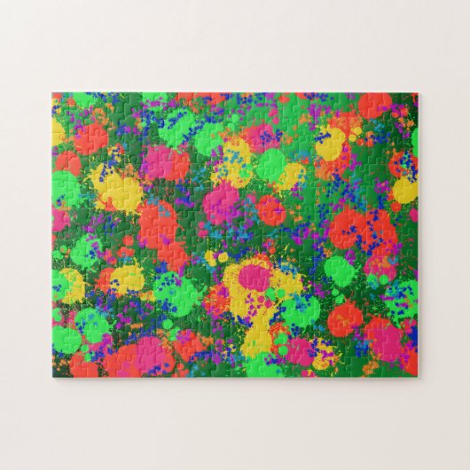 Verf Splatter Abstract Jigzaadpuzzel Legpuzzel (Horizontaal)