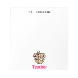 Verf Splatter Apple Teacher Notepad Notitieblok