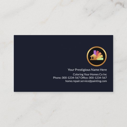 Verf Splatter Blotches Home Schilderen Visitekaartje (Achterkant)