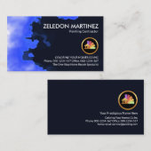 Verf Splatter Blotches Home Schilderen Visitekaartje (Voorkant / Achterkant)