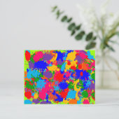 Verf Splatter Briefkaart (Staand voorkant)