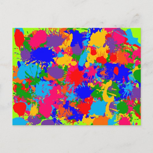 Verf Splatter Briefkaart (Voorkant)
