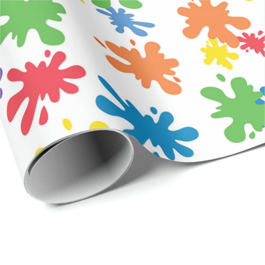 Verf Splatter Cadeaupapier (Rol Hoek)