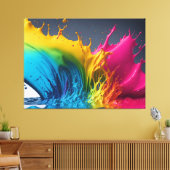 Verf Splatter Canvas Afdruk (Insitu (Woonkamer))