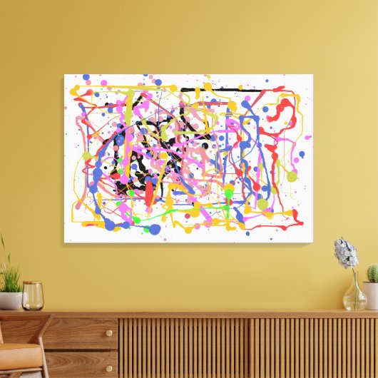 Verf Splatter Canvas Afdruk (Insitu (Woonkamer))