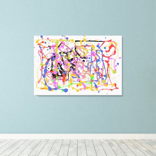 Verf Splatter Canvas Afdruk (Insitu (Houten vloer))