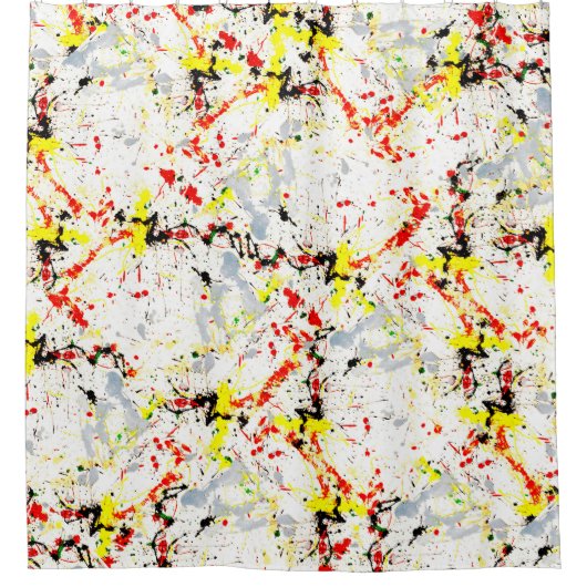 Verf Splatter Douchegordijn (Voorkant)