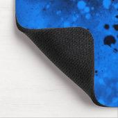 Verf Splatter effect Blauw & Zwart Muismat (Hoek)