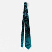 Verf Splatter Effect Blauw & Zwart Stropdas (Achterkant)