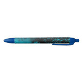 Verf Splatter Effect Blauw & Zwart Zwarte Inkt Pen (Bodem)