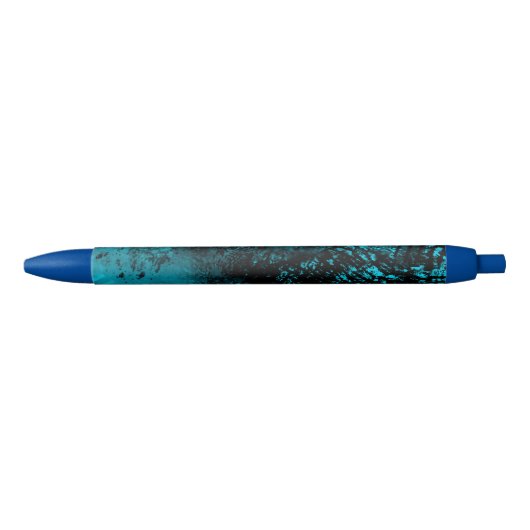 Verf Splatter Effect Blauw & Zwart Zwarte Inkt Pen (Voorkant)