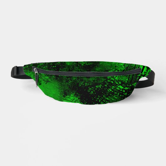 Verf Splatter Effect Groen & Zwart Heuptasje (Voorkant)