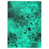 Verf Splatter Effect Groen & Zwart Klembord (Achterkant)