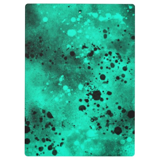 Verf Splatter Effect Groen & Zwart Klembord (Achterkant)