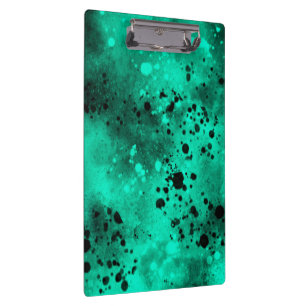 Verf Splatter Effect Groen & Zwart Klembord