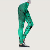 Verf Splatter effect Groen & Zwart Leggings (Rechts)