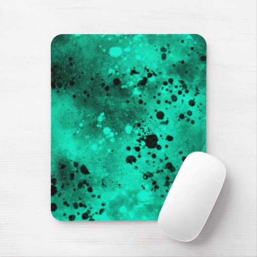 Verf Splatter effect Groen & Zwart Muismat (Met muis)