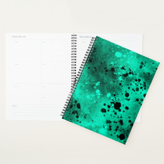 Verf Splatter Effect groen & zwart Planner (Display)