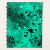 Verf Splatter Effect groen & zwart Planner (Voorkant)
