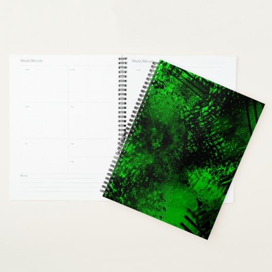 Verf Splatter effect Groen & Zwart Planner (Display)