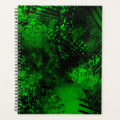 Verf Splatter effect Groen & Zwart Planner (Voorkant)
