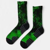 Verf Splatter Effect groen & zwart Sokken (Links)
