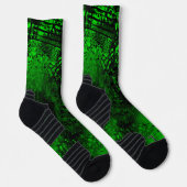 Verf Splatter Effect groen & zwart Sokken (Rechts)
