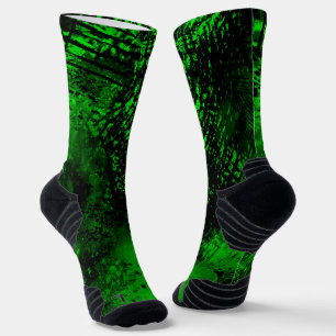 Verf Splatter Effect groen & zwart Sokken