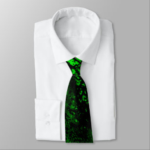 Verf Splatter Effect Groen & Zwart Stropdas