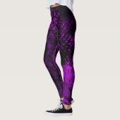 Verf Splatter effect Paarse & Zwart Leggings (Links)