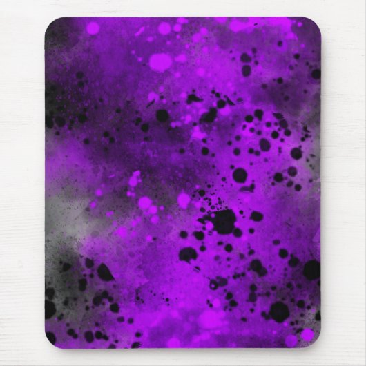 Verf Splatter effect Paarse & Zwart Muismat (Voorkant)
