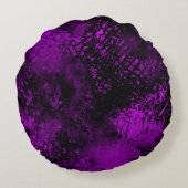 Verf Splatter effect paarse & Zwart Rond Kussen (Achterkant)