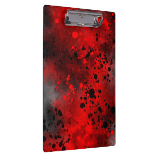 Verf Splatter Effect Rood & Zwart Klembord