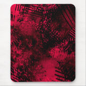 Verf Splatter effect Rood & Zwart Muismat (Voorkant)