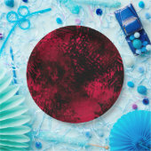 Verf Splatter effect Rood & Zwart Papieren Bordje (Feest)