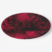 Verf Splatter effect Rood & Zwart Papieren Bordje (Gekanteld)