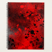 Verf Splatter Effect Rood & Zwart Planner (Voorkant)