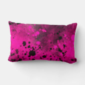 Verf Splatter effect Roze & Zwart Kussen (Achterkant)