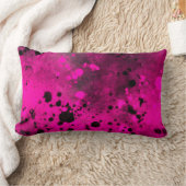 Verf Splatter effect Roze & Zwart Kussen (Deken)