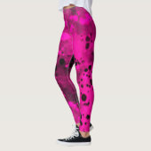 Verf Splatter effect Roze & Zwart Leggings (Links)