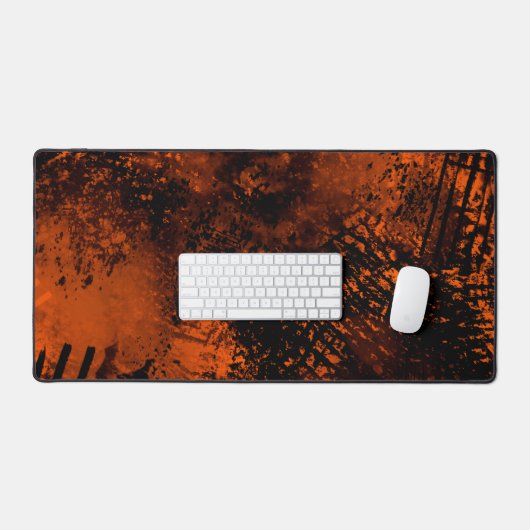 Verf Splatter effect Sinaasappel & Zwart Bureaumat (Keyboard & Muis)