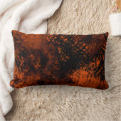Verf Splatter effect Sinaasappel & Zwart Kussen (Deken)