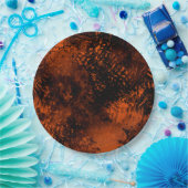 Verf Splatter effect Sinaasappel & Zwart Papieren Bordje (Feest)