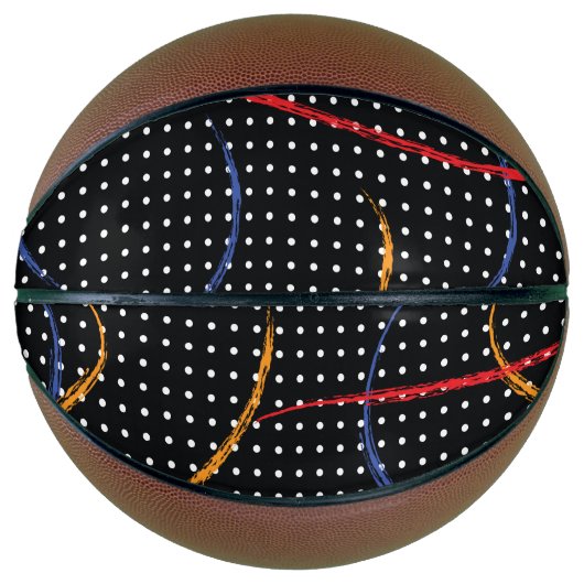 Verf Splatter en Stippen opnieuw tekenen Basketbal (Voorkant)