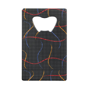 Verf Splatter en Stippen opnieuw tekenen Creditkaart Flessenopener